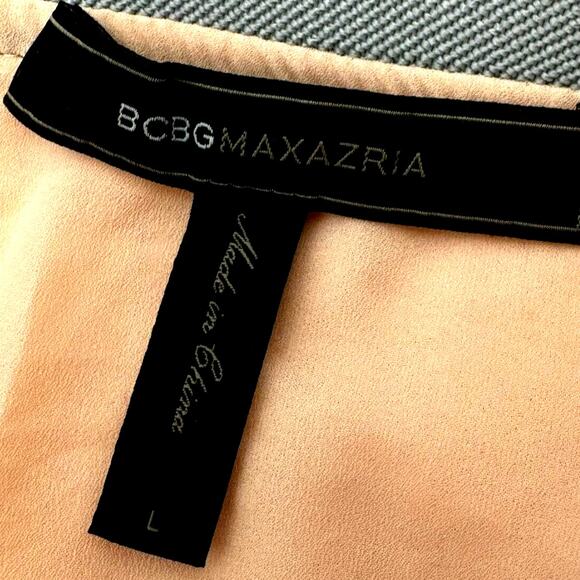 BCBG MaxAzria Michaela Skirt Women's Large Blush Pink peach Sequin party sparkle - Picture 3 of 7